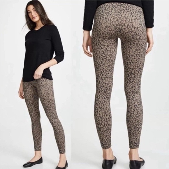 SPANX Pants - SPANX x ANTHROPOLOGIE | Seamless Leopard Animal Print Cropped Leggings | Size M